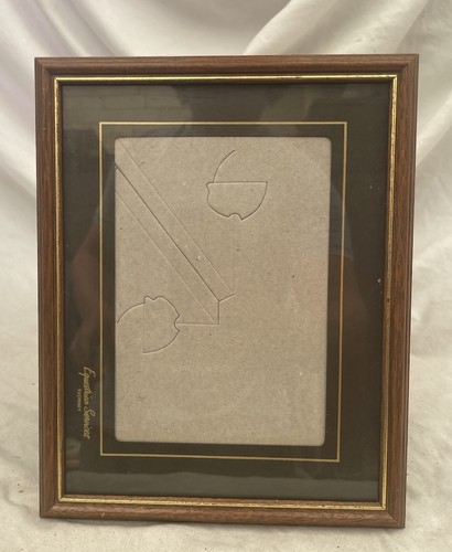 Vintage brown wooden picture - brown,