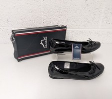 Kangol Ballet Shoes Flats Black Patent Faux Leather Bow EU 40 / UK 7 - New