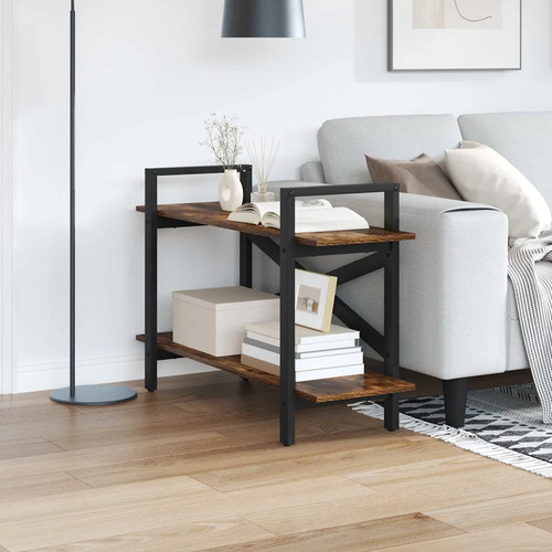 Walplus smoked oak bookshelf - smoked,