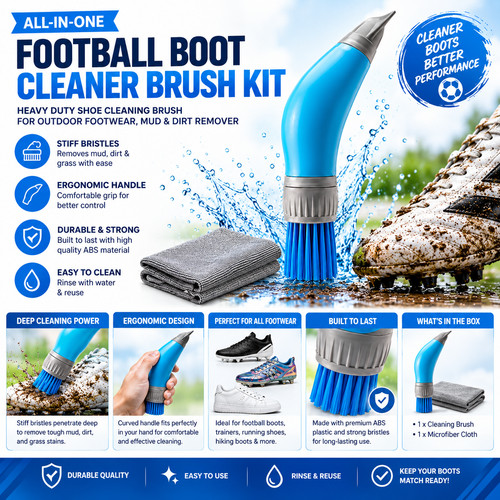 Football boot cleaner - cleaner, brush