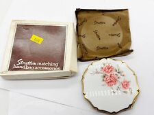 VINTAGE STRATTON ENAMEL BOXED COMPACT MIRROR NEW NEVER USED RARE !