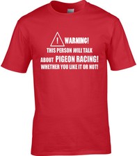 Pigeon Racing Mens T-Shirt Funny Hobby Pigeons Bird Betting Gamble Bookie Homer