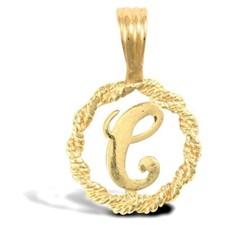 GOLD INITIAL PENDANT ROPE