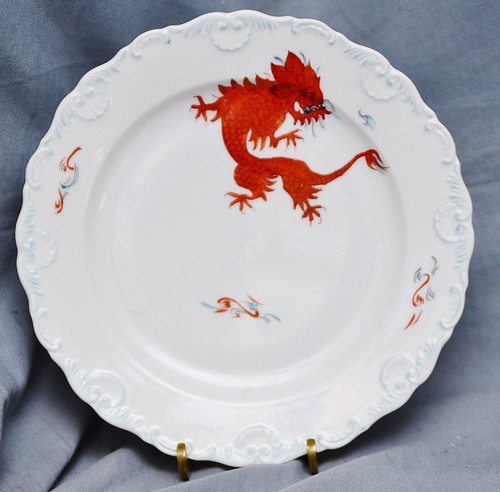 Plate dragon red - plate,