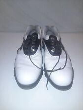 Footjoy Shoes UK 9 FJ DryJoys Tour Opti Flex2 Golf White/Black Leather - 53917K