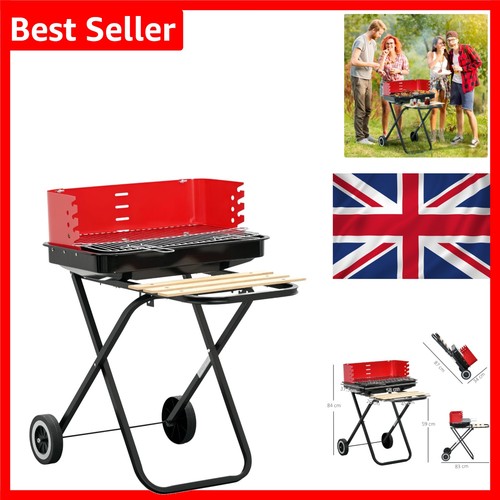 Outsunny charcoal trolley bbq - charcoal,