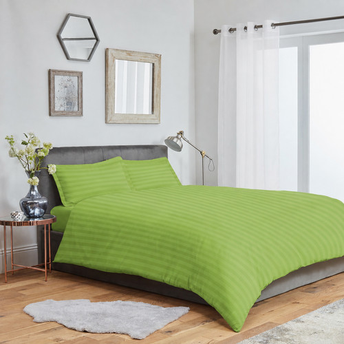 Luxury satin stripe duvet - stripe,