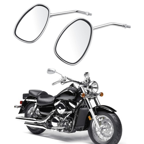 Chrome side mirrors oval - chrome,