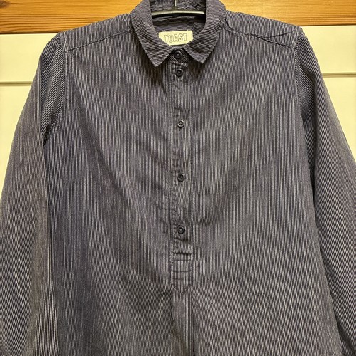 Toast navy blue white - white, cotton