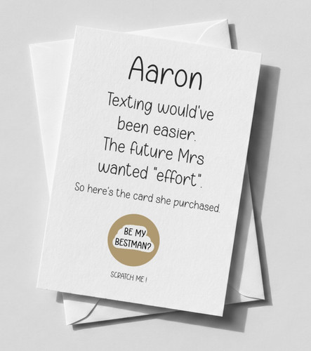 Personalised scratch card - personalised, best