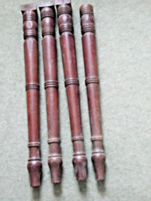 4 Reclaimed Salvage Georgian  Turned Solid Mahogany Table Legs