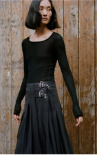 Zara Black Top Long Sleeve Off