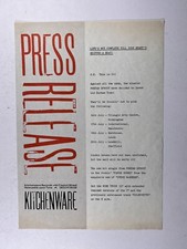 Faron Young Press Release Kitchenware Records Original Promo Steve McQueen 1985