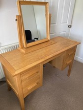 Solid oak dressing table with