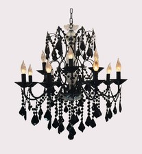 New 12 Lights Luxury Black