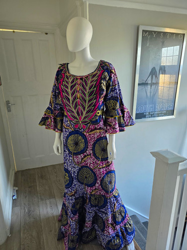 Women african print kaftan - african,