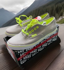 VANS Lo Pro UK Size 3.5 Grey & Neon Yellow Trainers New In Box