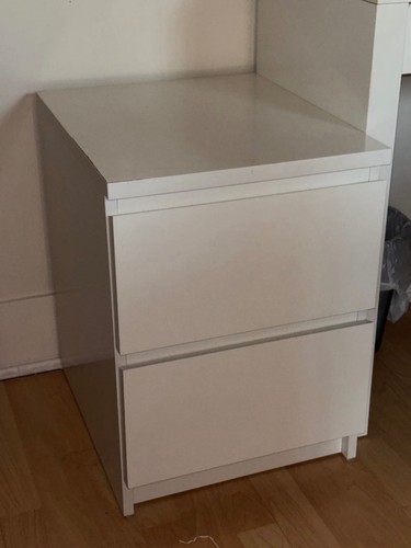 Bedside table ikea - ikea, white
