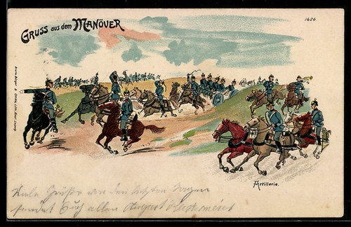 Lithograph artillery - lithograph,