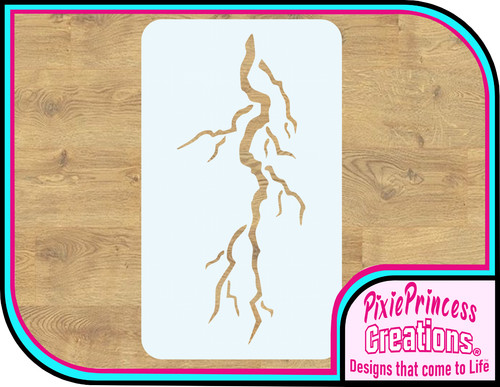Lightning mylar stencil - lightning,