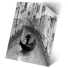 1 x Vinyl Sticker A2 - BW - Venetian Gondolier Venice Italy Travel #43705