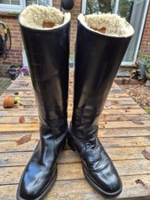 Goldtop Fur Lined Motorcycle Boots Size 7