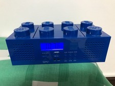 Lego Boombox 2009 Blue Stereo AM/FM Radio CD Player NO CABLE Parts /Repairs only