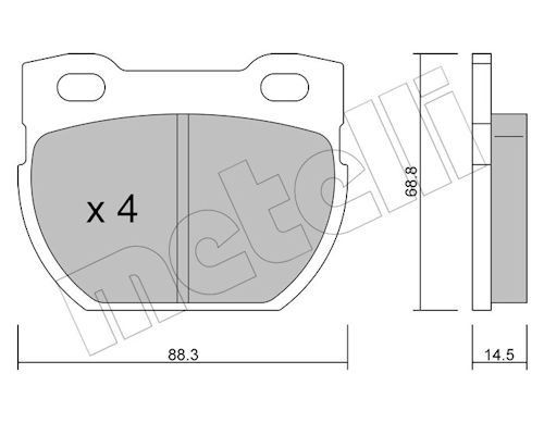 0354 brake pad - 22-0354-0, set,
