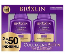 New Bioxcin Collagen & Biotin Volumizing Shampoo 300ml X2  Fast Delivery