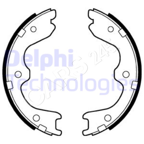 Parking brake shoe set - shoe,