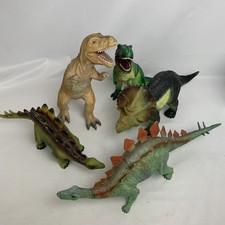 4 Large Soft Rubber Dinosaur