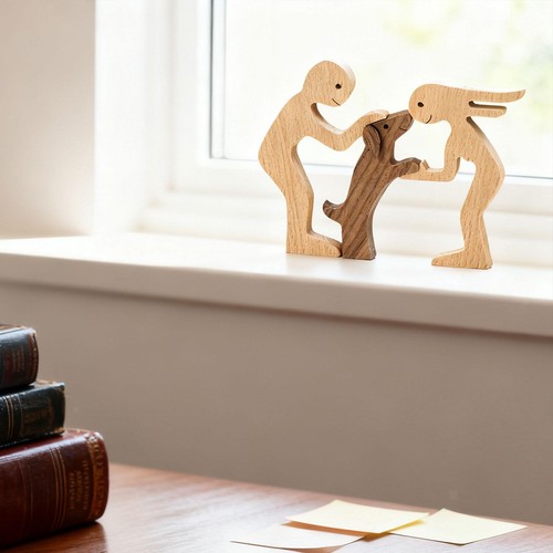 Human and dog statue - statue, home