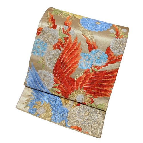 Vintage silk fukuro - vintage, gold
