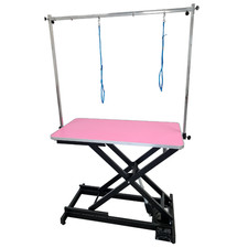 Burtons Electric Inclined-strut Grooming Table with Standard Feet - Pink