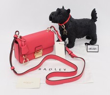 RADLEY LONDON HANLEY CLOSE BRIGHT RED MINI CROSSBODY BAG WITH KEYRING NEW CUTE