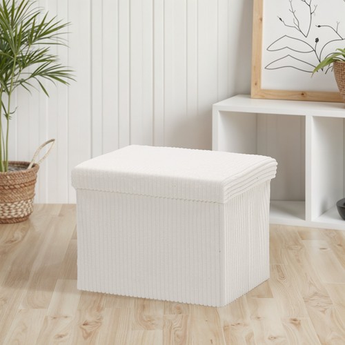 Corduroy folding ottoman - corduroy,