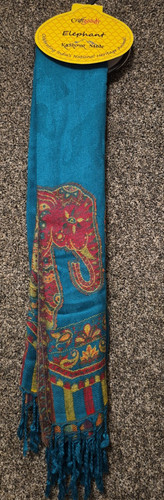 Kashmir stole elephant design - kashmir,