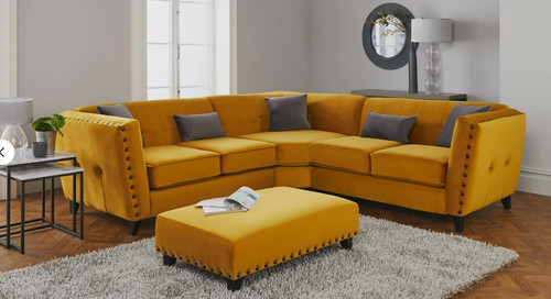 Rimini corner mustard seater - mustard,