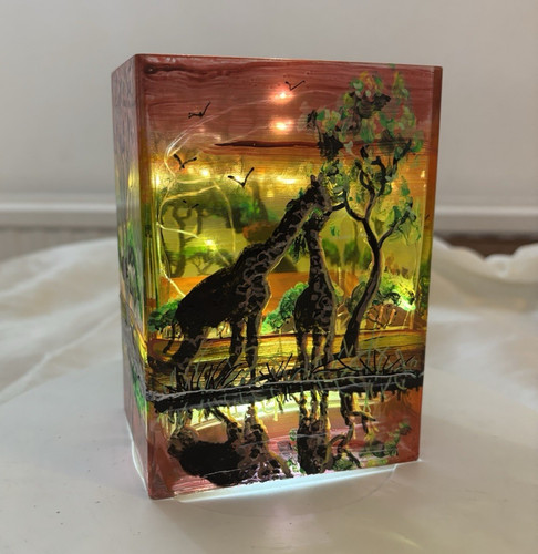 Hand painted glass vase - vase,