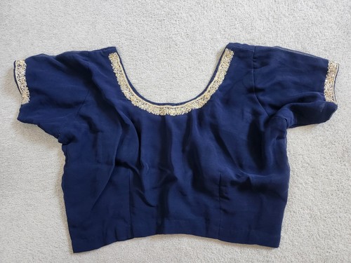 Navy and gold choli - and,