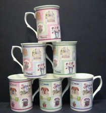 Set Of 6/3 Mugs Garden Time