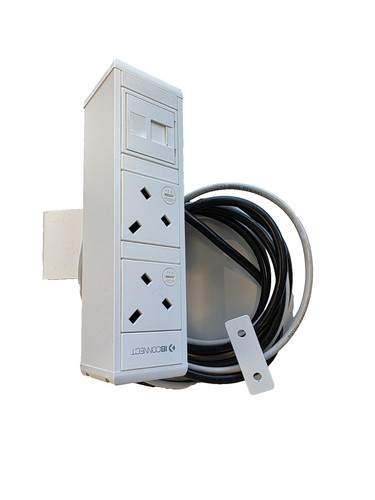 Desk top power socket unit - top,