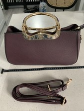Moda Handbag Burgundy/wine? And Gold With Shoulder Strap