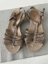 M&S Footglove animal print T-bar Sandals Wide fit UK size 5 Wider fit