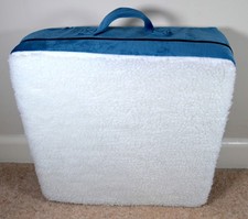 Coopers Of Stortford 5" Chair Booster Easy Rise Blue White Sherpa Fleece Cushion