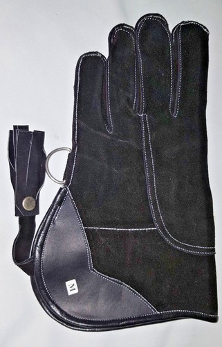 Falconry glove suede - glove, leather