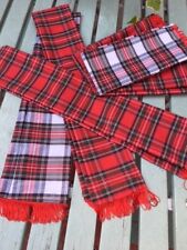 FANCY DRESS TARTAN SCARVES WITH FRINGING, BAY CITY ROLLERS/SCOTLAND