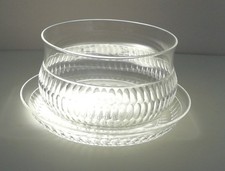 James Powell 'Roman' cut, fingerbowl and underplate.