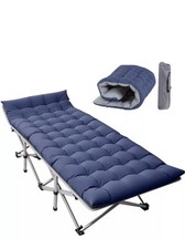 Sleeping Cot Sofa Bed Single Folding Recliner, Protable Guest Bed Metal Frame
