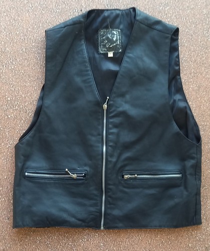 Mens large real leather biker - large,
